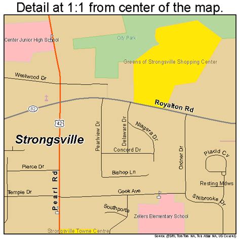 map of strongsville ohio streets.